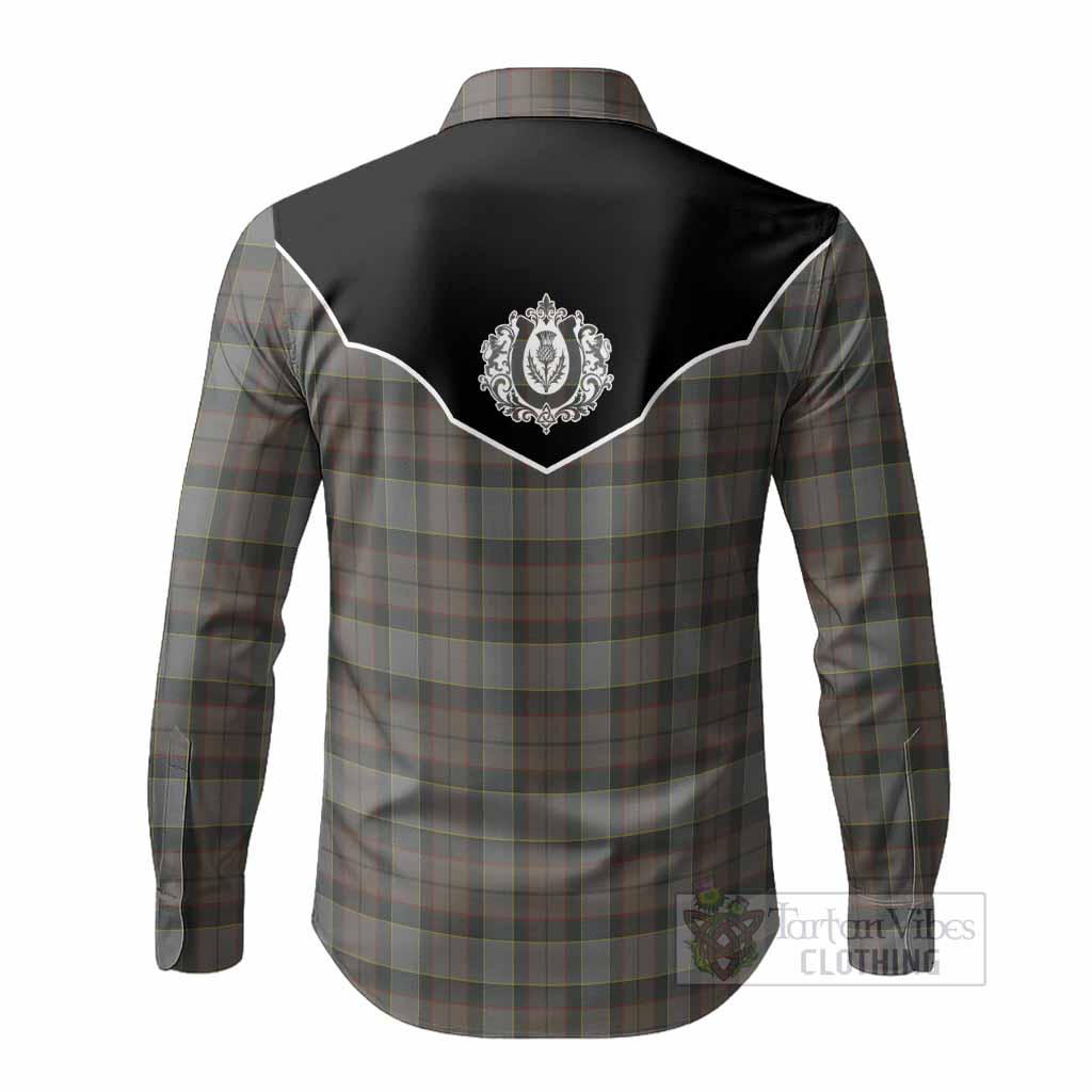 Outlander Fraser Tartan Long Sleeve Button Shirts Horseshoe Ornament - Tartan Vibes Clothing