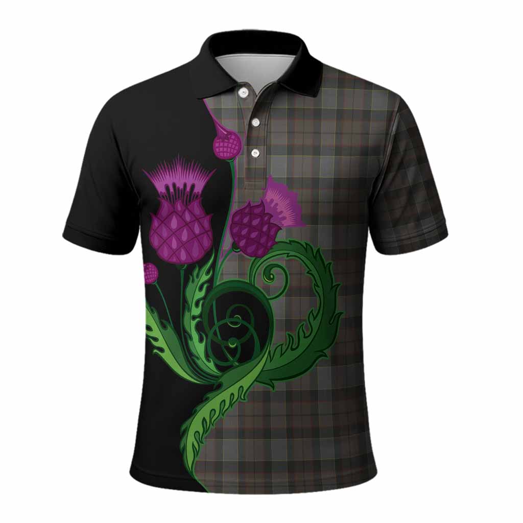Outlander Fraser Tartan Polo Shirt Traditional Scottish Thistle