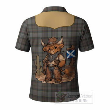 Outlander Fraser Tartan Polo Shirt Wee Coo Cowboy Cute Style