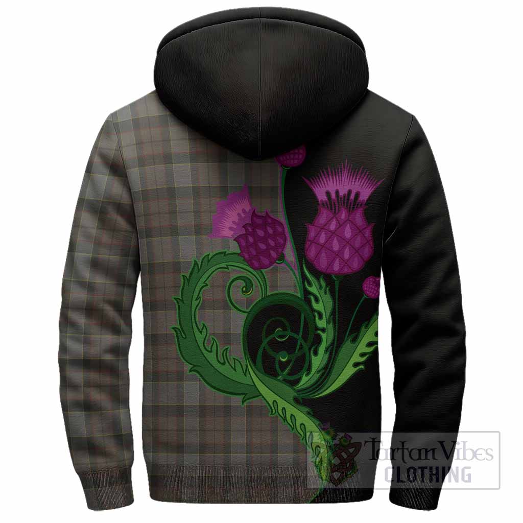 Outlander Fraser Tartan Sherpa Hoodie Traditional Scottish Thistle