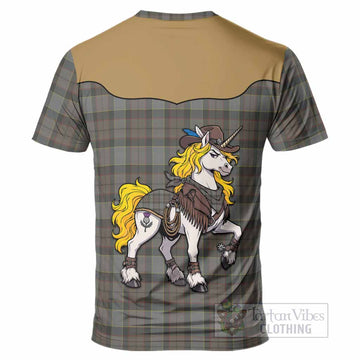 Outlander Fraser Tartan T-Shirt Rodeo Unicorn Retro Style