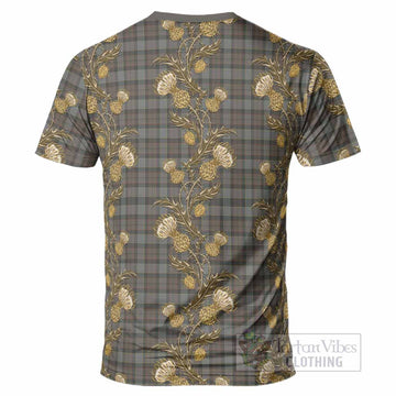 Outlander Fraser Tartan T-Shirt Seamless Scottish Thistle Flowers