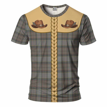 Outlander Fraser Tartan T-Shirt Wee Coo Cowboy Cute Style