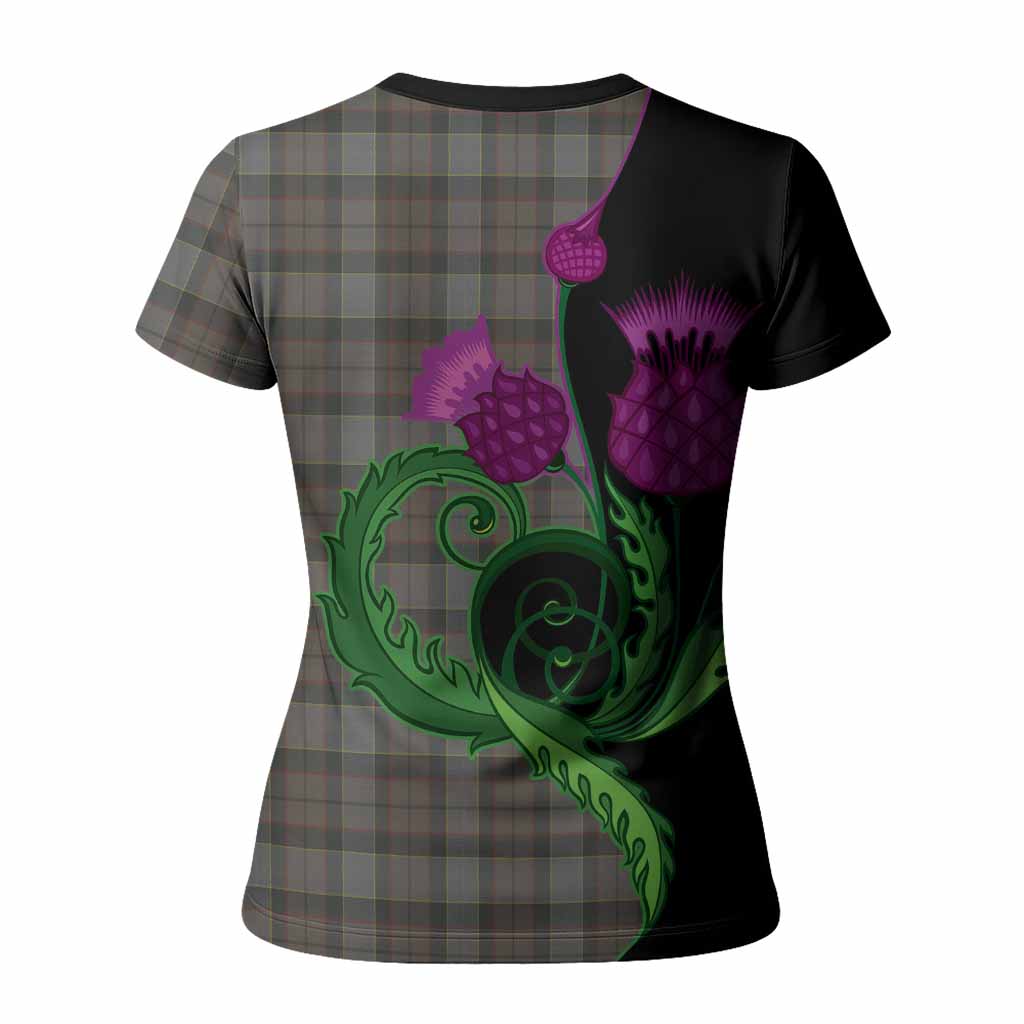 Outlander Fraser Tartan Women T shirt Traditional Scottish Thistle
