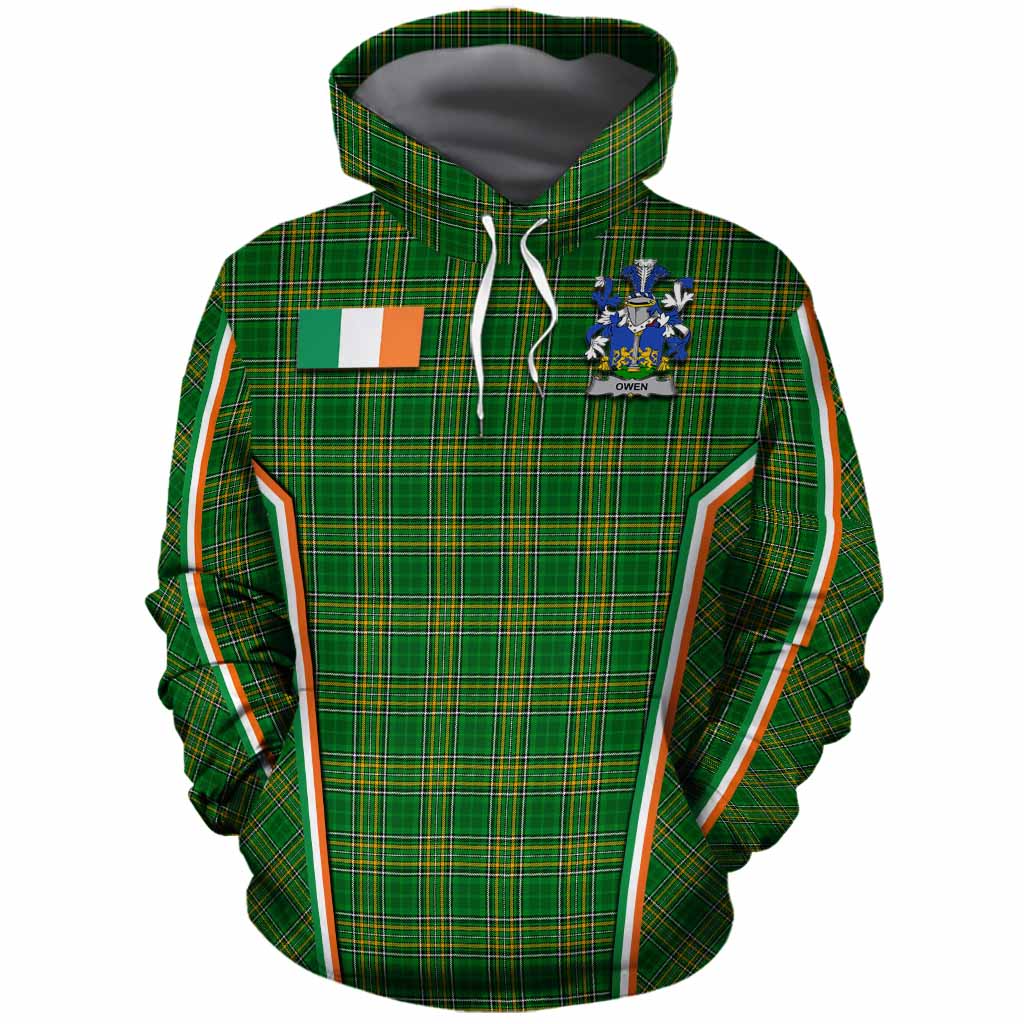 Owen Irish Clan Coat of Arm Tartan Cotton Hoodie Flag Style