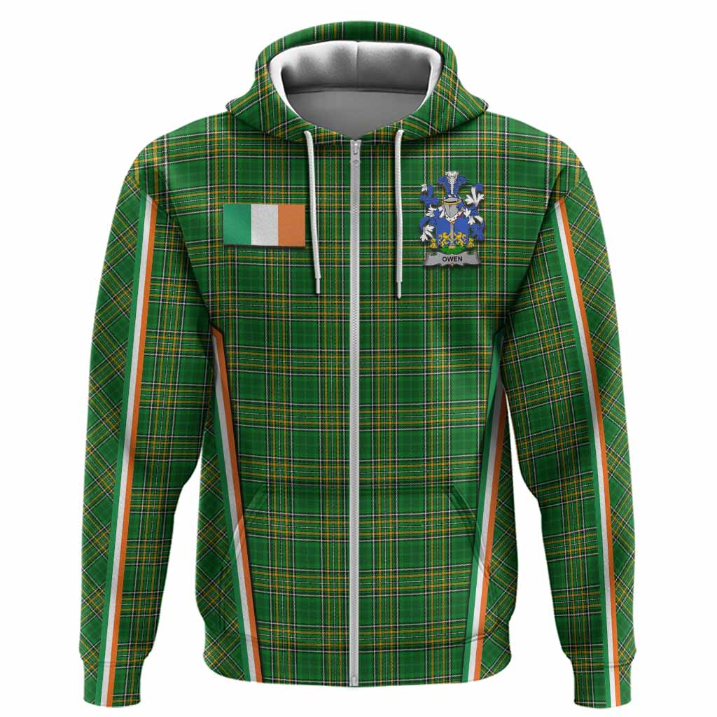 Owen Irish Clan Coat of Arm Tartan Hoodie Flag Style