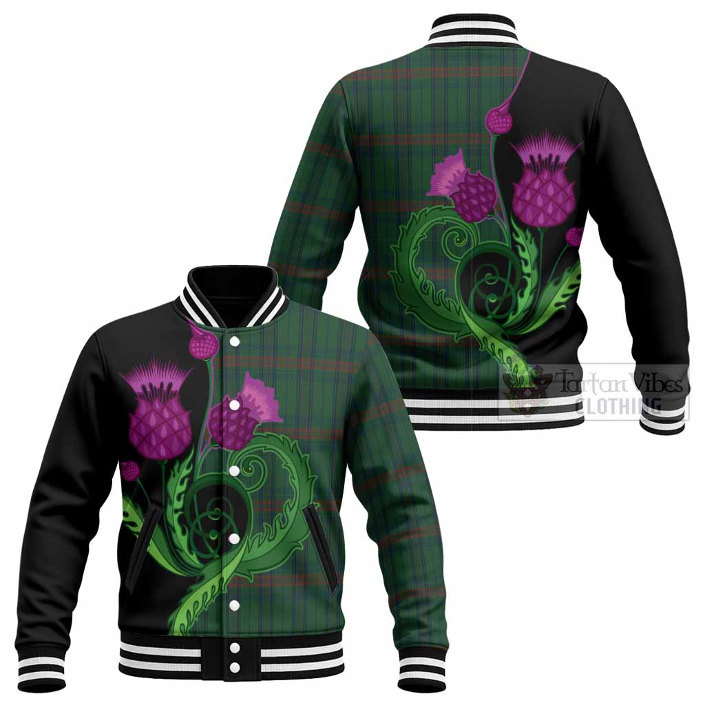 Owen of Wales Tartan Baseball Jacket Traditional Scottish Thistle