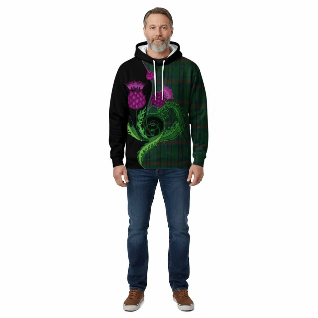 Owen of Wales Tartan Cotton Hoodie Traditional Scottish Thistle