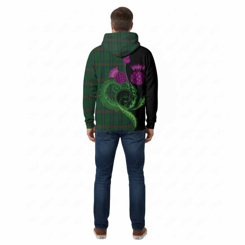 Owen of Wales Tartan Cotton Hoodie Traditional Scottish Thistle