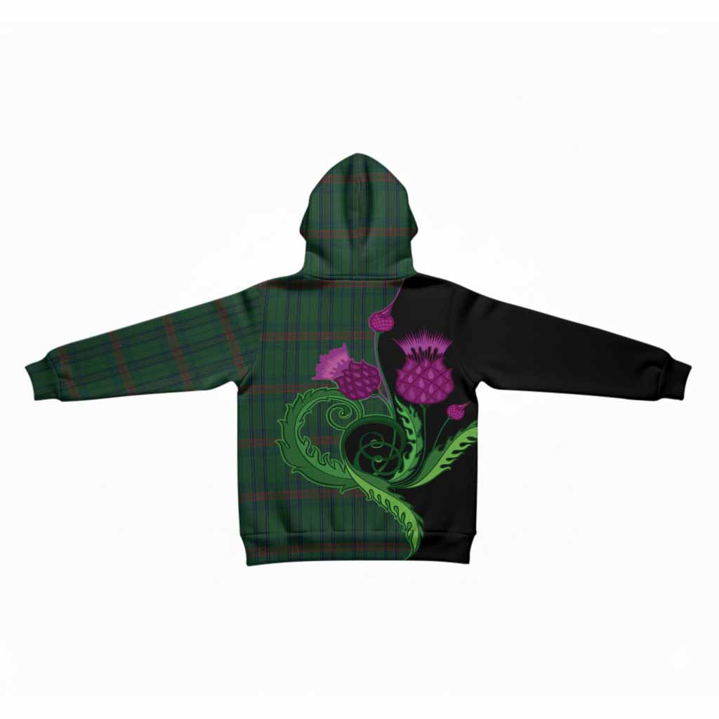 Owen of Wales Tartan Kid Hoodie Traditional Scottish Thistle