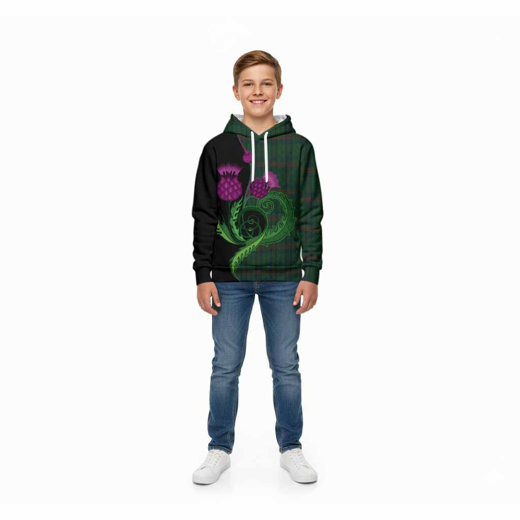 Owen of Wales Tartan Kid Hoodie Traditional Scottish Thistle