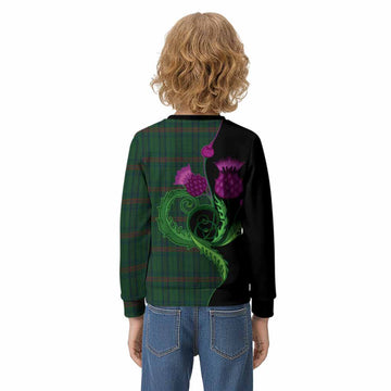 Owen of Wales Tartan Kid Knitted Sweatshirt Traditional Scottish Thistle
