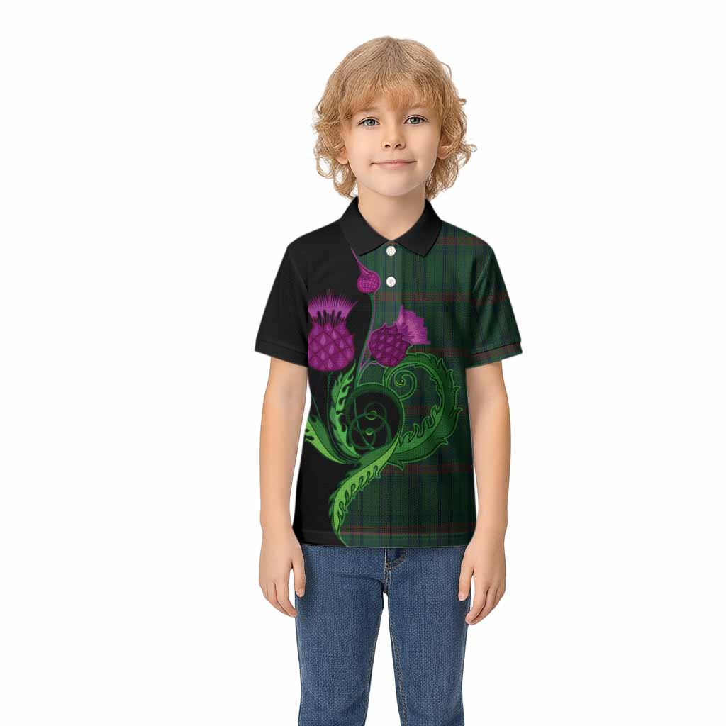 Owen of Wales Tartan Kid Polo Shirt Traditional Scottish Thistle