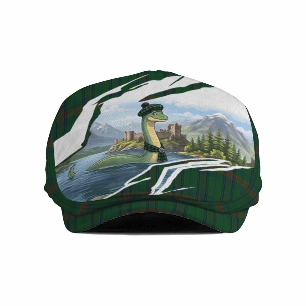 Owen of Wales Tartan Loch Ness Monster Scottish Heritage Art Flat Cap, Jeff Cap