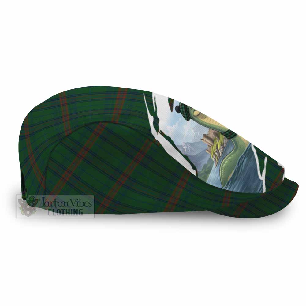 Owen of Wales Tartan Loch Ness Monster Scottish Heritage Art Flat Cap, Jeff Cap
