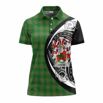 Tartan Vibes Clothing Owens Irish Clan Women's Polo Shirt Celtic Circle Style
