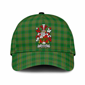 Owens Irish Clan Tartan Classic Cap with Coat of Arms