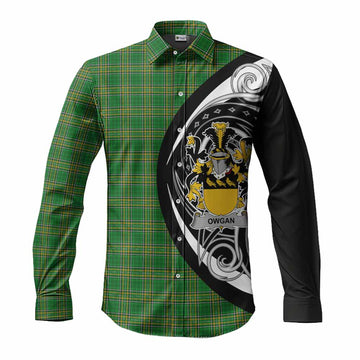 Owgan Irish Clan Long Sleeve Button Shirt Celtic Circle Style
