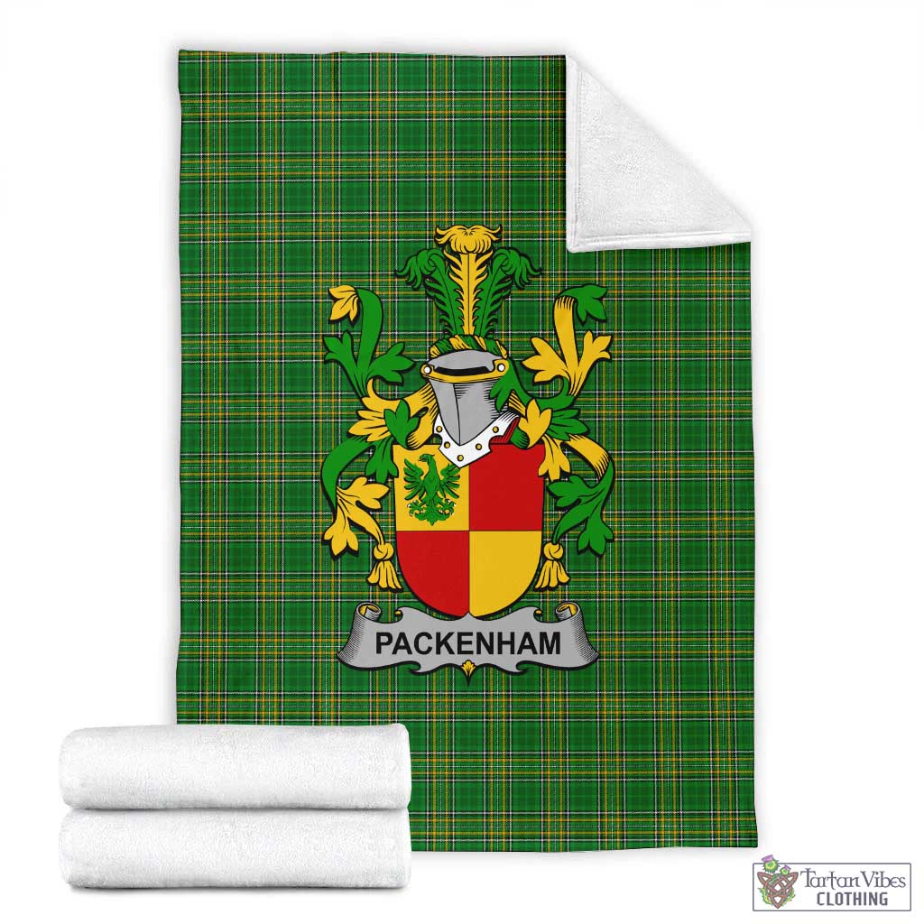 Packenham Irish Clan Tartan Blanket with Coat of Arms X-Large 59 x 79 inches 150 x 200 cm - Tartan Vibes Clothing