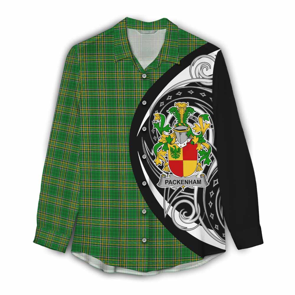 Packenham Irish Clan Women's Casual Shirt Celtic Circle Style Female - Tartan Vibes Clothing