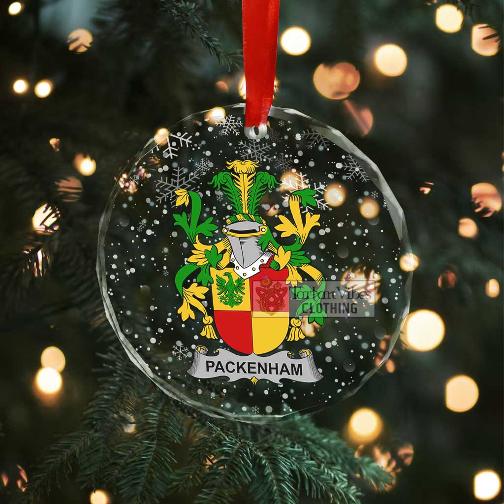 Packenham Irish Clan Christmas Glass Ornament with Coat of Arms - 2D-tartanvibesclothing
