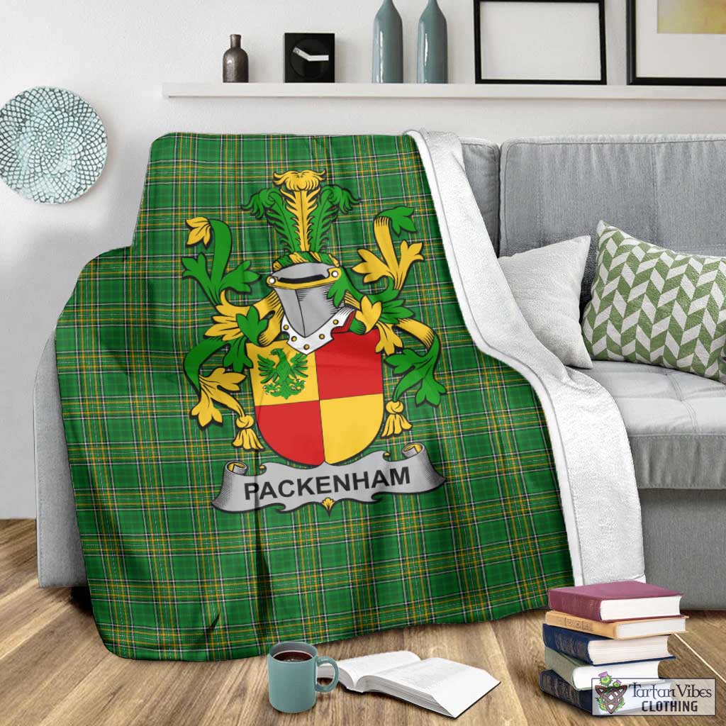 Packenham Irish Clan Tartan Blanket with Coat of Arms - Tartan Vibes Clothing