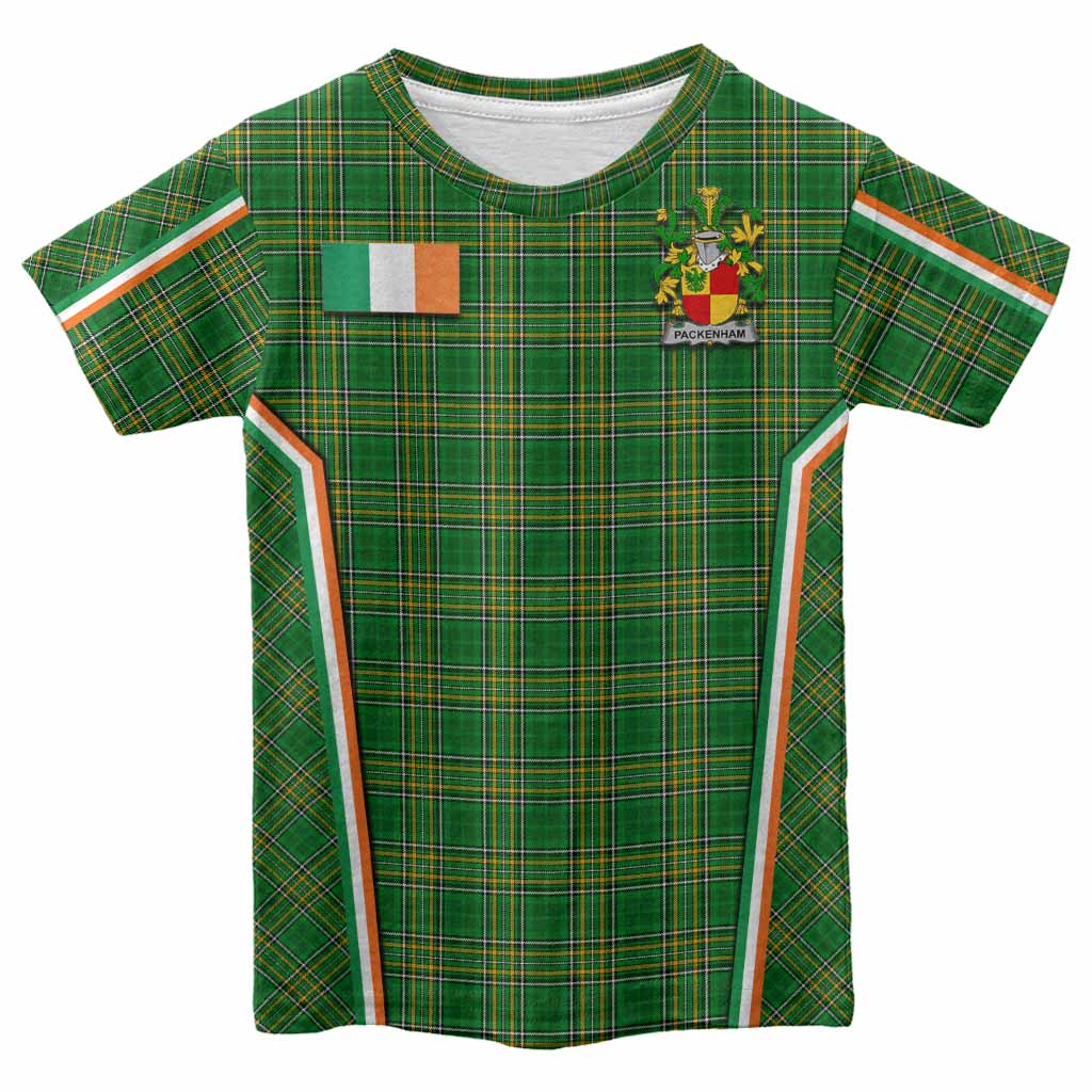 Packenham Irish Clan Coat of Arm Tartan Kid T-shirt Flag Style