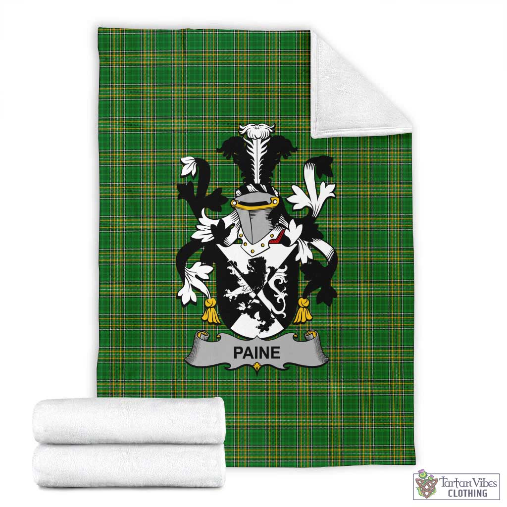 Paine Irish Clan Tartan Blanket with Coat of Arms X-Large 59 x 79 inches 150 x 200 cm - Tartan Vibes Clothing