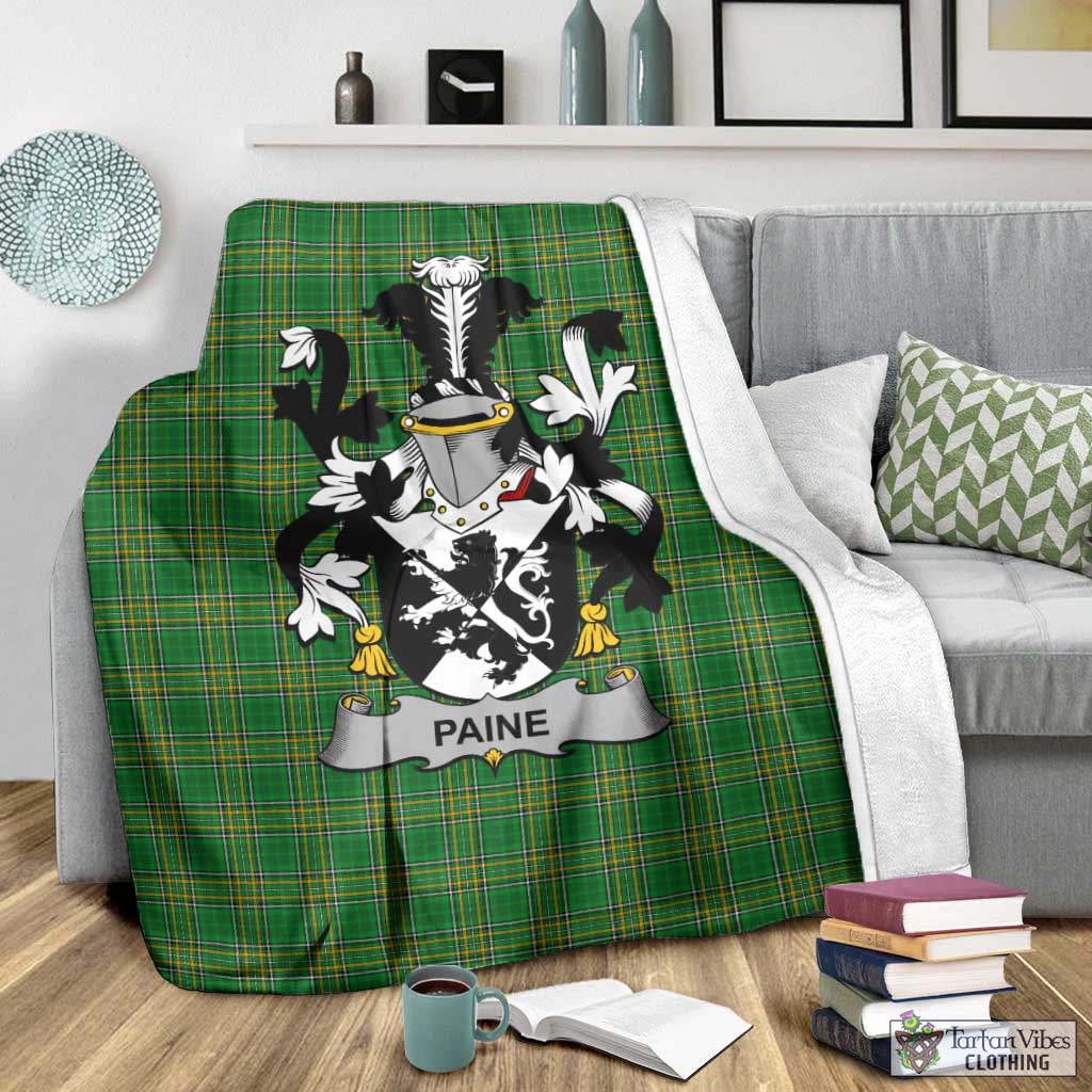 Paine Irish Clan Tartan Blanket with Coat of Arms - Tartan Vibes Clothing