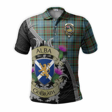 Paisley Tartan Family Crest Polo Shirt Lion Rampant Royal Thistle Shield Celtic Inspired