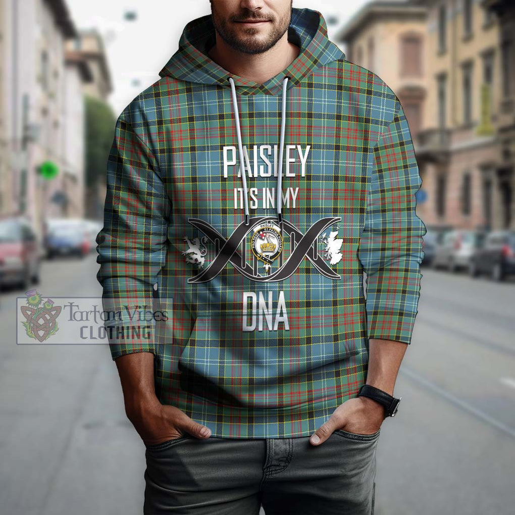 Paisley Tartan Hoodie with Family Crest DNA In Me Style Pullover Hoodie - Tartanvibesclothing Shop