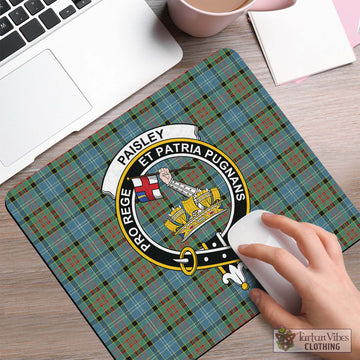 Tartan Vibes Clothing Paisley Tartan Mouse Pad with Family Crest