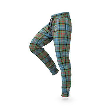 Paisley Tartan Joggers Pants with Family Crest