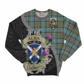 Paisley Tartan Family Crest Sweatshirt Lion Rampant Royal Thistle Shield Celtic Inspired