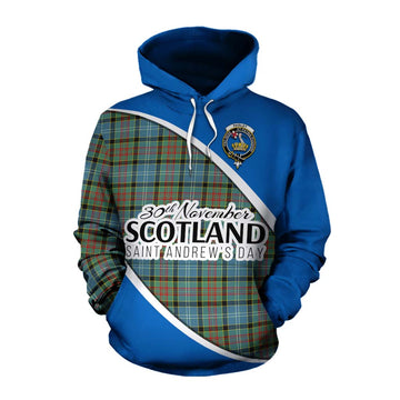 Tartan Vibes Clothing Paisley Family Crest Tartan Cotton Hoodie Celebrate Saint Andrew's Day in Style