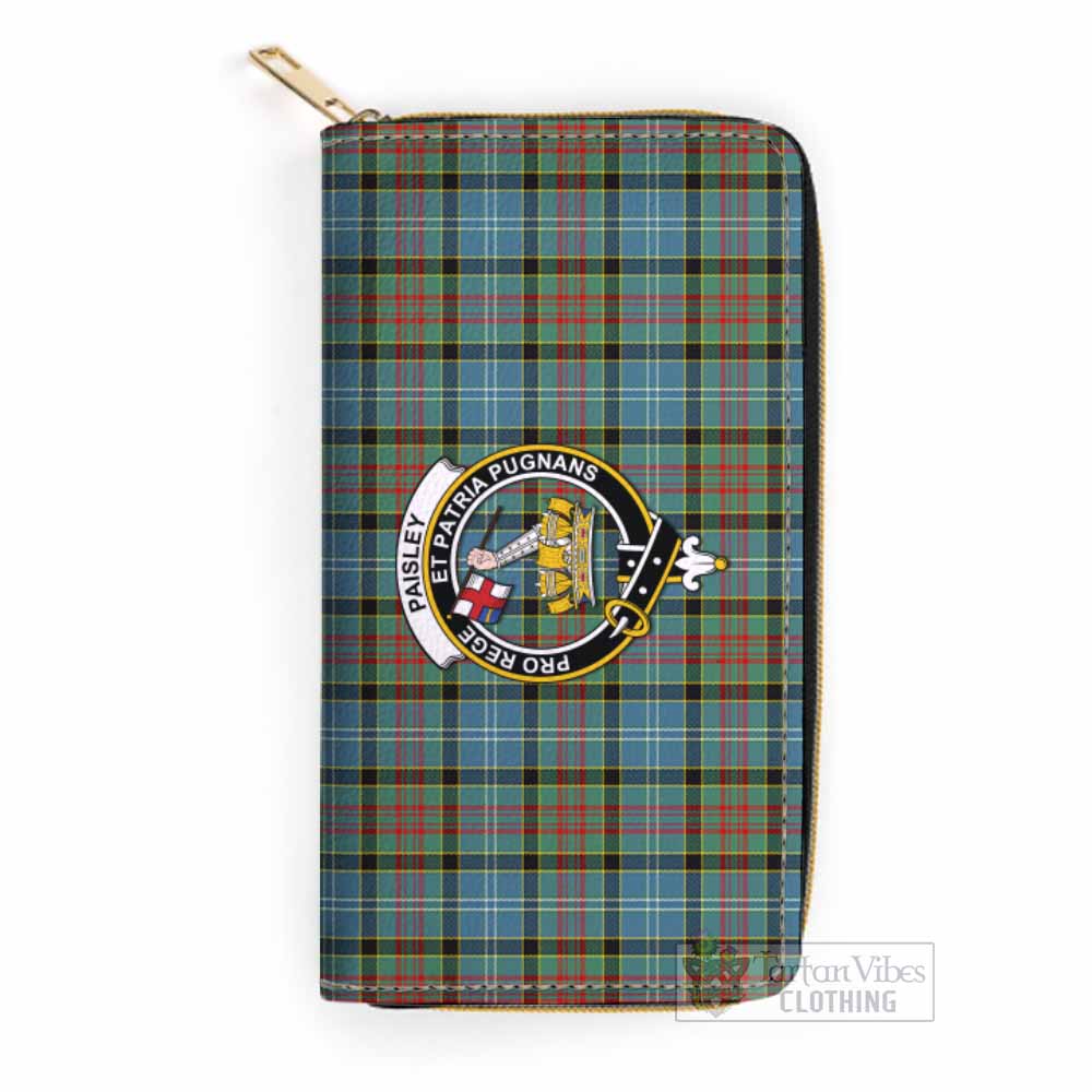 Tartan Vibes Clothing Paisley Tartan Women's Leather Wallet with Family Crest