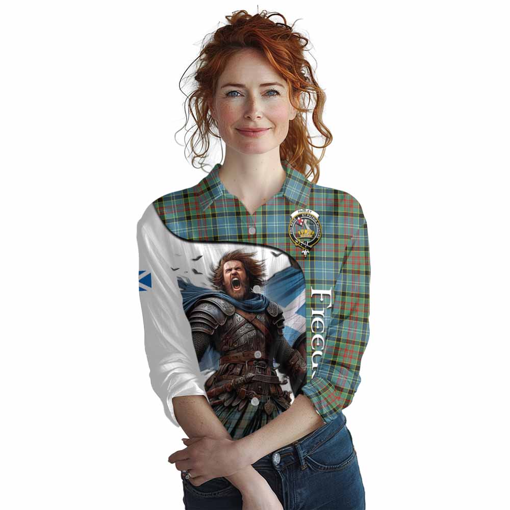 Tartan Vibes Clothing Paisley Crest Tartan Women's Casual Shirt Inspired by the Freedom of Scottish Warrior