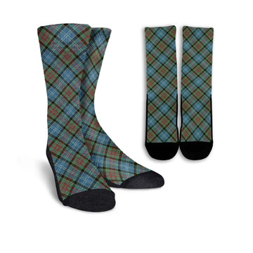 Paisley Tartan Crew Socks Cross Style