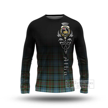 Tartan Vibes Clothing Paisley Tartan Long Sleeve T-Shirt Featuring Alba Gu Brath Family Crest Celtic Inspired
