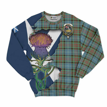 Paisley Tartan Family Crest Sweatshirt Scottish Thistle Celtic Inspired