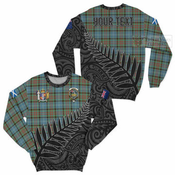 Paisley Crest Tartan Sweatshirt with New Zealand Silver Fern Half Style
