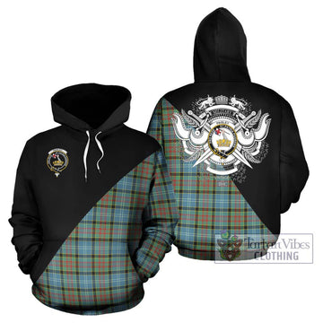 Paisley Tartan Hoodie with Family Crest and Military Logo Style Zip Hoodie - Tartanvibesclothing Shop