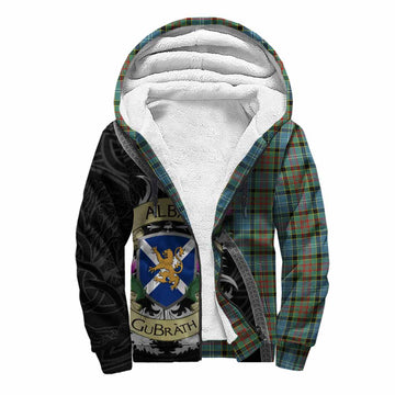 Paisley Tartan Family Crest Sherpa Hoodie Lion Rampant Royal Thistle Shield Celtic Inspired