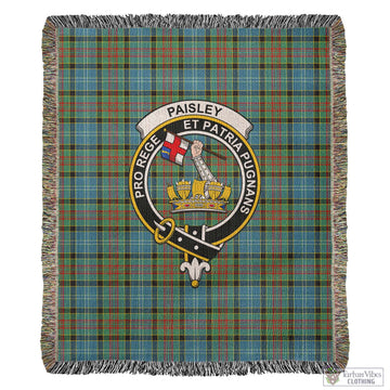 Paisley Tartan Woven Blanket with Family Crest