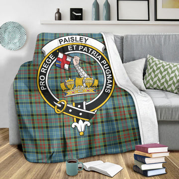 Paisley Tartan Blanket with Family Crest