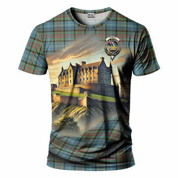 Tartan Vibes Clothing Paisley Tartan Family Crest T-Shirt with Scottish Ancient Castle Stype