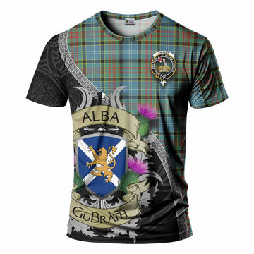 Tartan Vibes Clothing Paisley Tartan Family Crest T-Shirt Lion Rampant Royal Thistle Shield Celtic Inspired