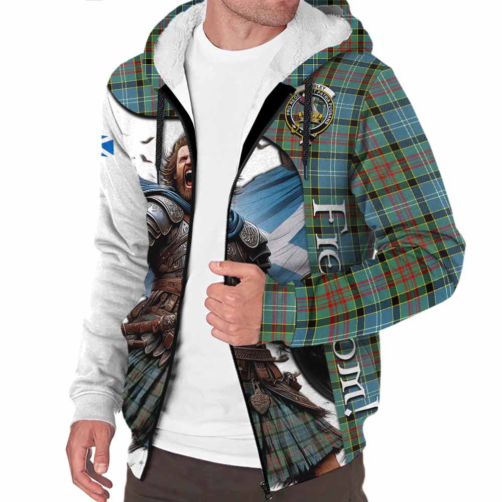 Tartan Vibes Clothing Paisley Crest Tartan Sherpa Hoodie Inspired by the Freedom of Scottish Warrior