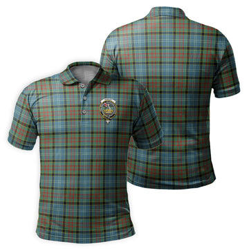Paisley Tartan Men's Polo Shirt with Family Crest