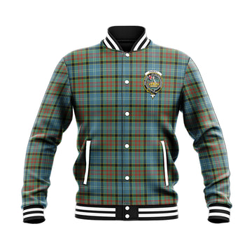Paisley Tartan Baseball Jacket with Family Crest